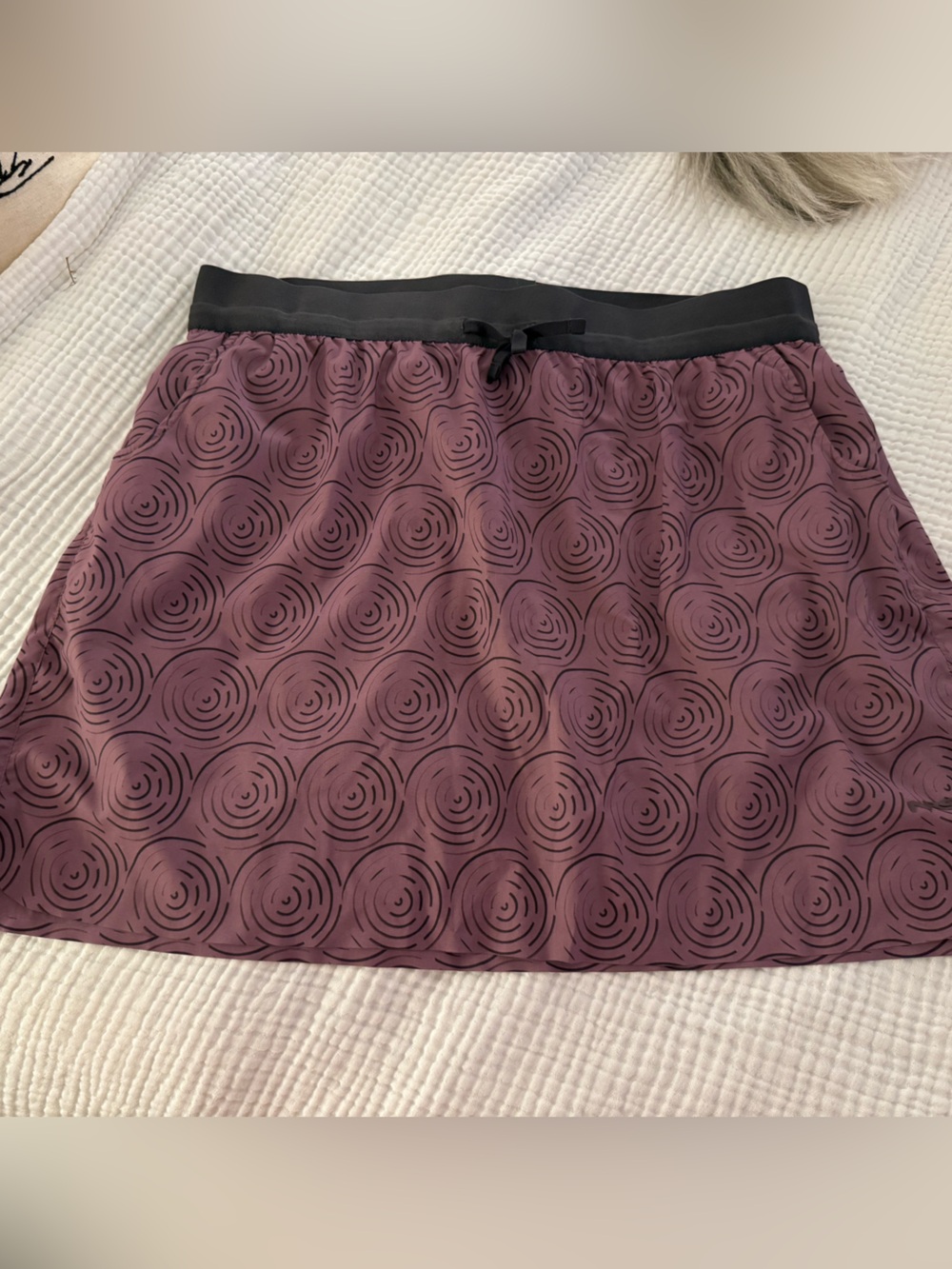 NRS activewear skort. BlackBerry color with black undershorts.